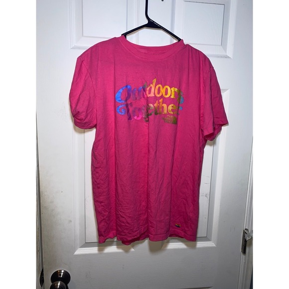 The North Face Other - The North Face Outdoors Together Pride Graphic T-Shirt Mens Medium Pink Rainbow